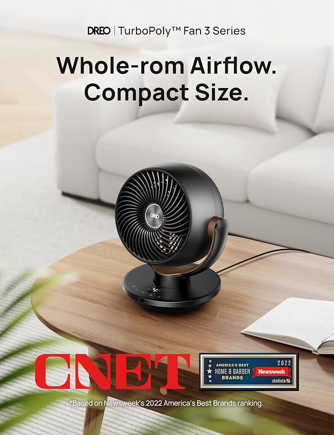 Dreo Fan for Bedroom, Desk Air Circulator Fan