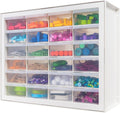 IRIS USA 24-Drawer Plastic Storage Cabinet, Teacher Toolbox, White