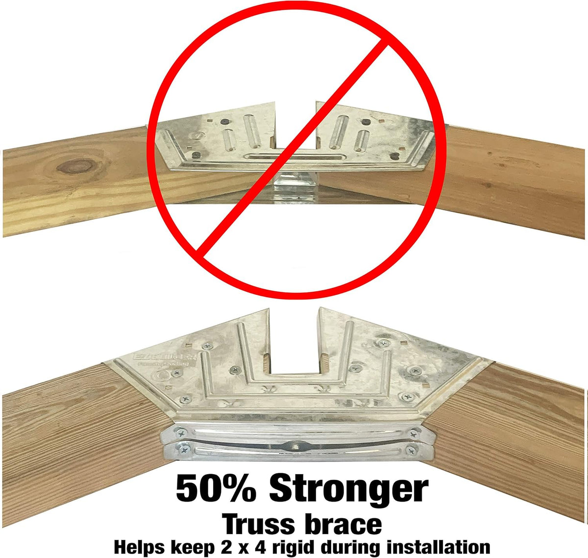 50% structurally stronger truss design ezshed kit builds, side view