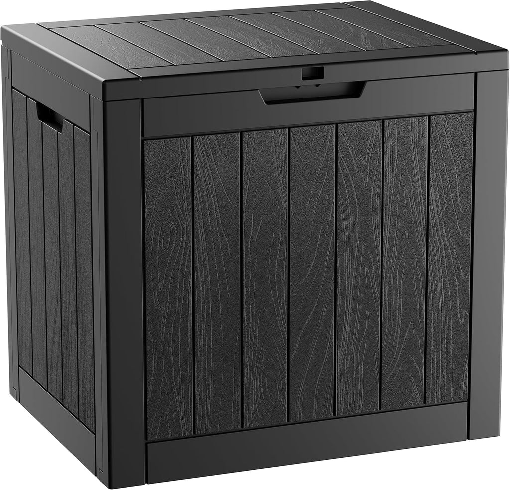 KAMABOKO Outdoor Storage Box, 35 Gallon Deck Box Outdoor Waterproof Small