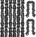 Obbsie 8 Pack 7.8Ft Black Maple Leaf Garland, Halloween Fall Decor
