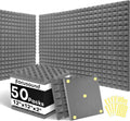 Focusound Grey Acoustic Panels 50 Pack 2"x12"x12"