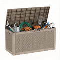 Vixzen 121 Gal Waterproof Outdoor Storage Box Lockable Deck Box