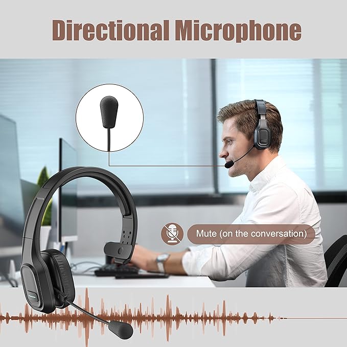 COMEXION Trucker Bluetooth Headset V5.0, Wireless Headset