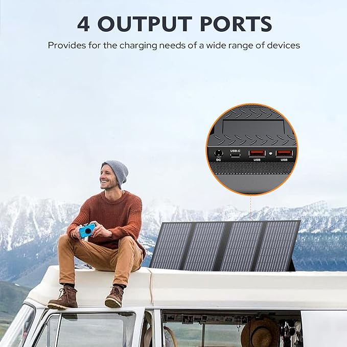 ENGINSTAR 60W Foldable Solar Panel Charger