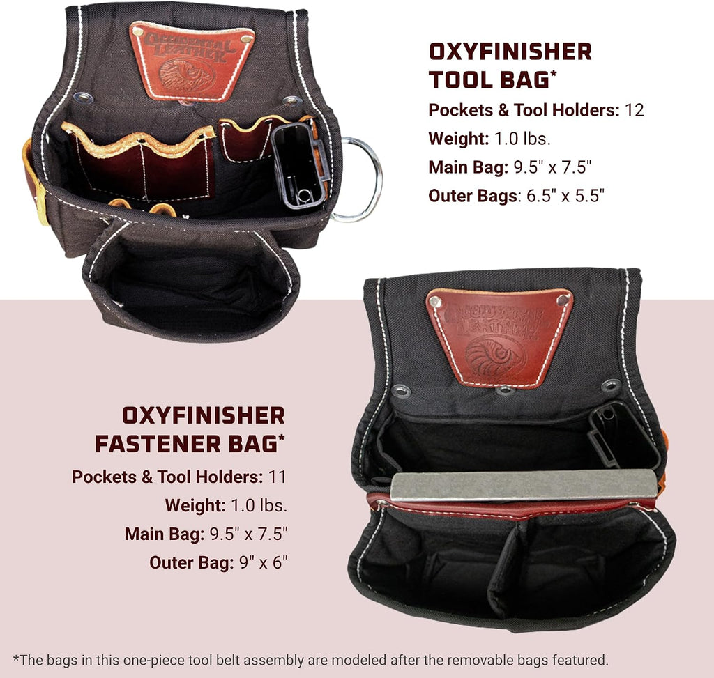 Occidental Leather Adjust-to-Fit Finisher Tool Belt Set - 23 Pockets & Tool Holders - Made in USA