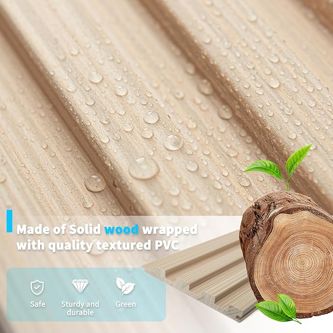 Art3d Slat Wood Wall Paneling for Interior and Ceiling Decoration
