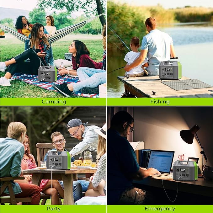Portable Solar Generator, 300W Portable Power Station