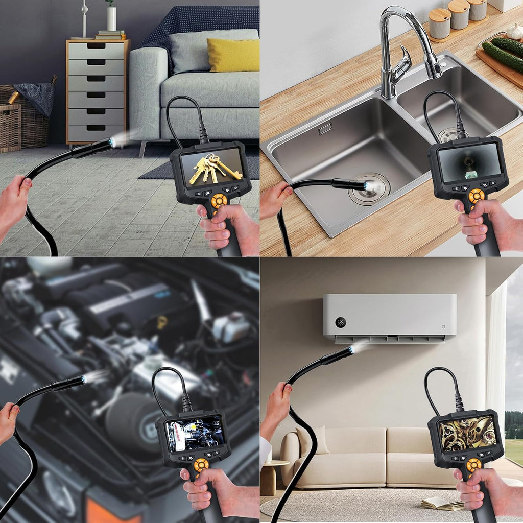 daxiongmao endoscope camera with light, 1080p hd borescope on a desk or shelf