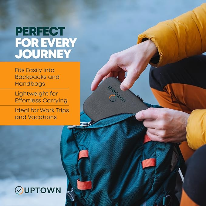 Uptown 7- Piece Travel Charging Tech Bundle – 10, 000mAh Portable Charger