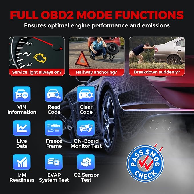 LAUNCH OBD2 Scanner CRP123I V3.0 Elite, 2026 Lifetime Free Update Engine ABS