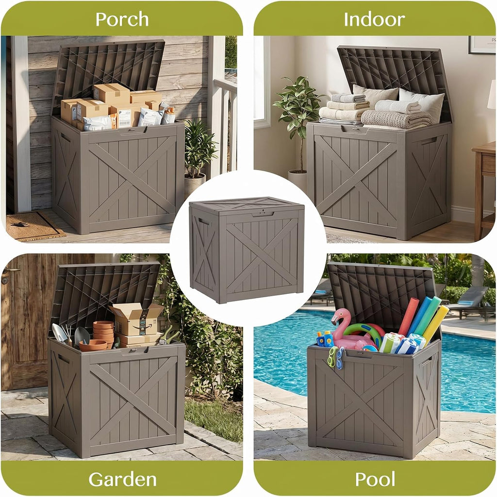 vixzen 40 gallon package delivery boxes for outside, side view