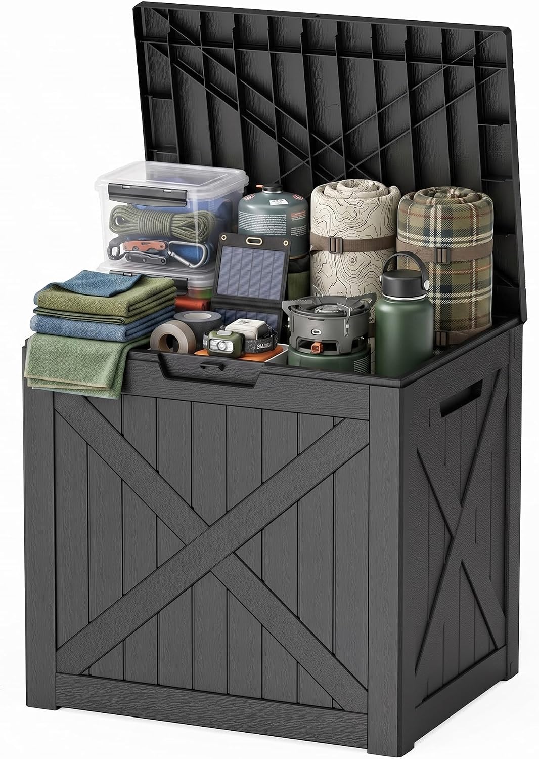 EasyUp 40 Gal Waterproof Outdoor Storage Box Weatherproof Deck Box