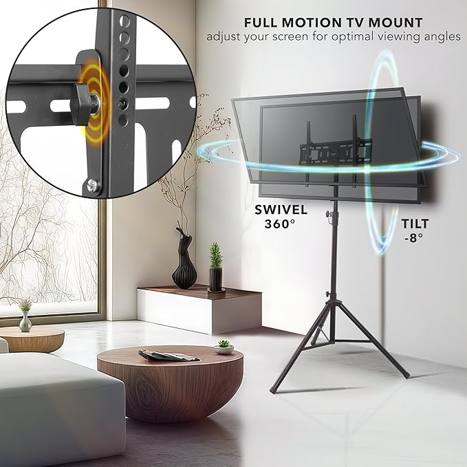 Mount-It! Tripod TV Stand – Portable TV Tripod