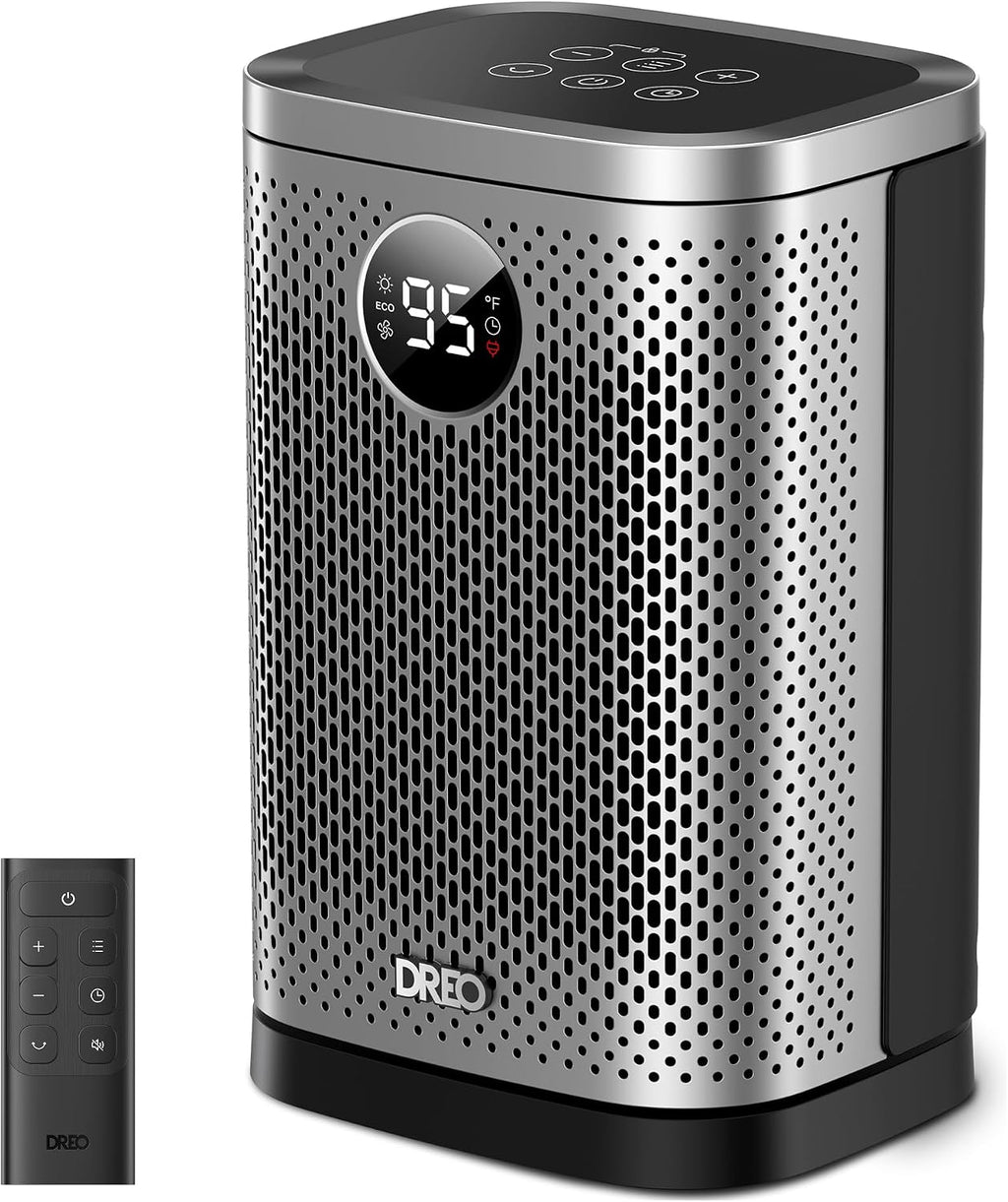 DREO Space Heater for Indoor, Portable Heater, 1500W Compact Ceramic Convection