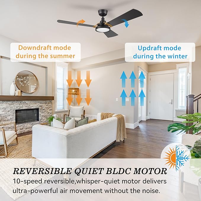 SMAAIR 56 Inch Smart Wifi Ceiling Fans