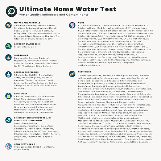 Ultimate Home Water Test Kit for Drinking Water | Tests for 250+ Parameters
