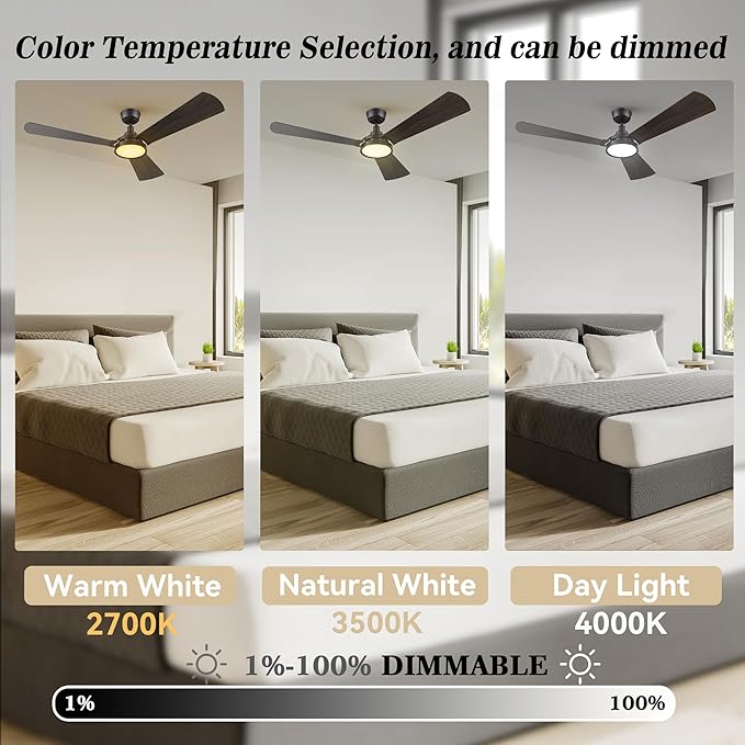 SMAAIR 56inch Smart Wifi Ceiling Fans
