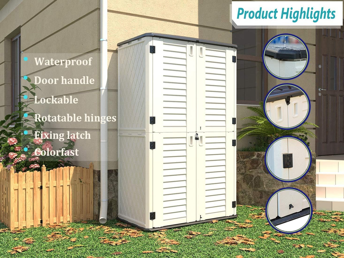 homspark storage shed weather resistance, multi-purpose outdoor storage, close-up detail