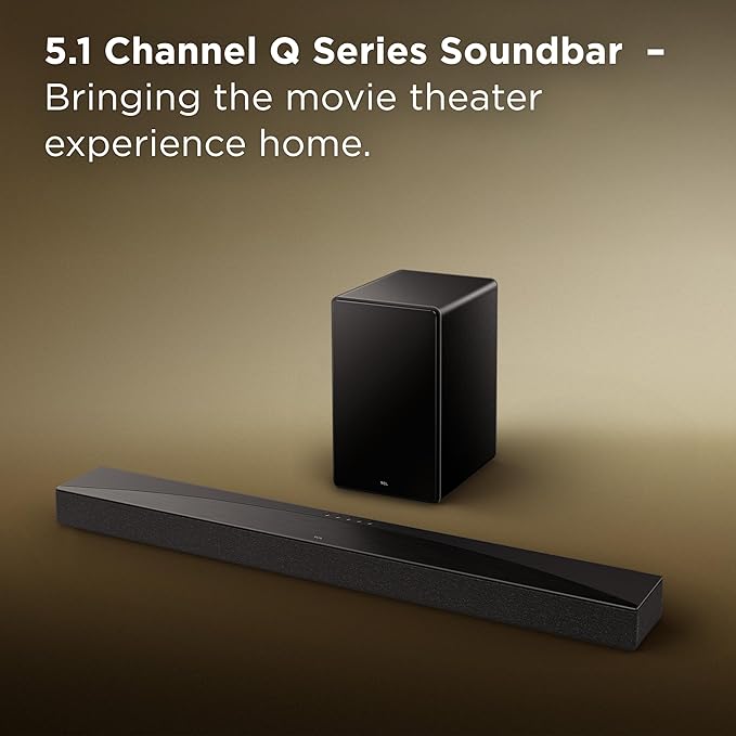 TCL Q65H 5.1 Sound Bar with Wireless Subwoofer