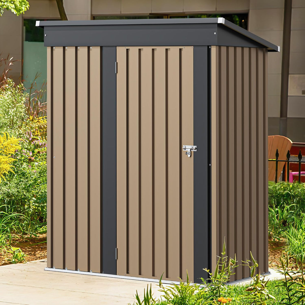 gunji 5 x 3 ft shed outdoor storage, package contents