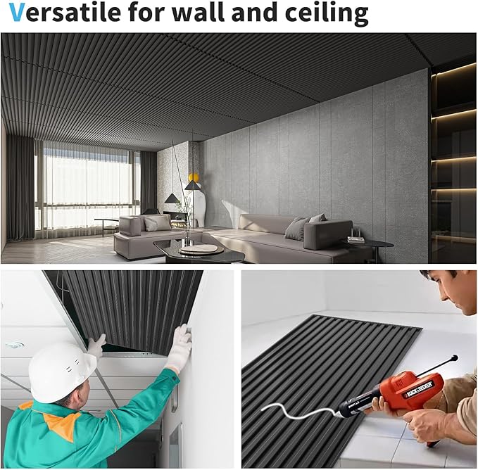 Art3d 6-Pack Slat Design 3D Wall Panels