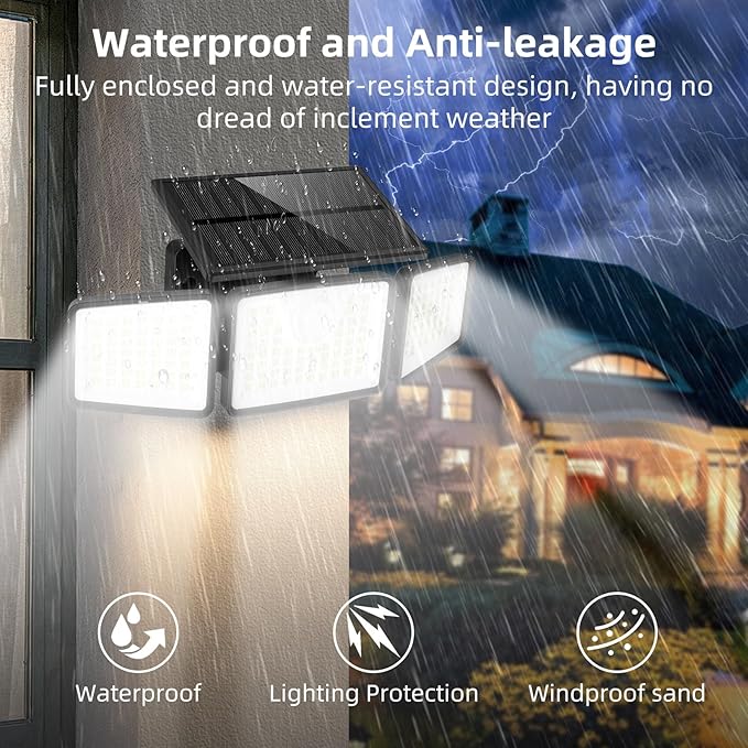 daphino 2500LM Solar Lights Outdoor (4 Pack)