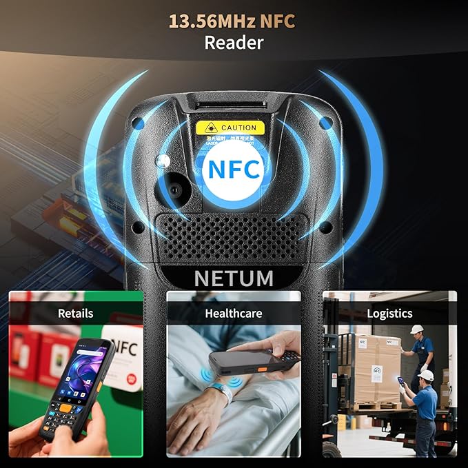 NETUM Android 11 Handheld Barcode Scanner Terminal Mobile Computer, Wi-Fi 4G BT