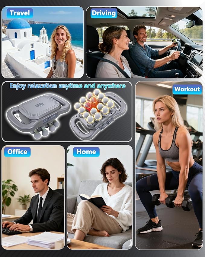 16-Head Massage Gun, Deep Tissue Percussion Massager