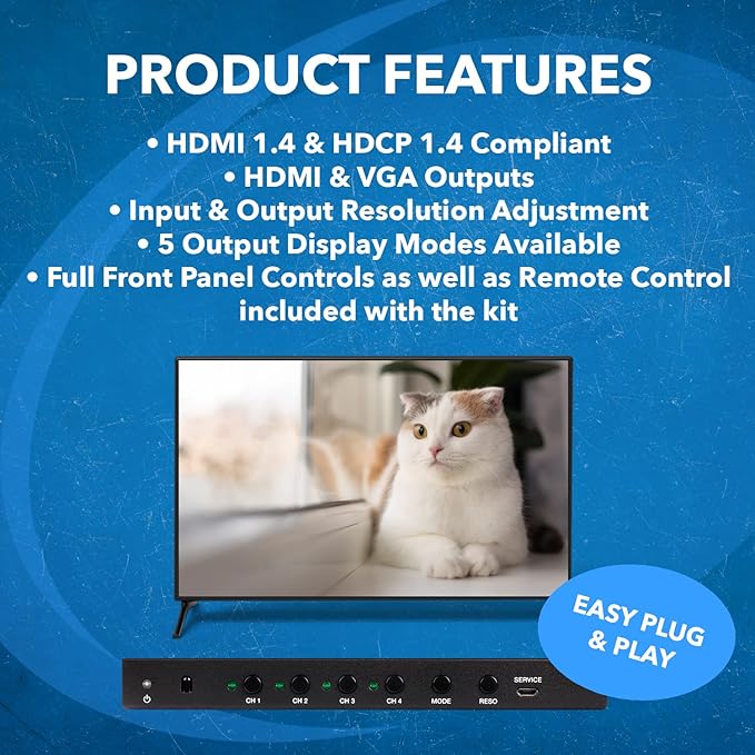 OREI HDMI Switcher 4 in 1 Out