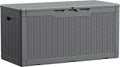 Devoko 100 Gallon Waterproof Deck Box, Resin Large Outdoor Storage Box