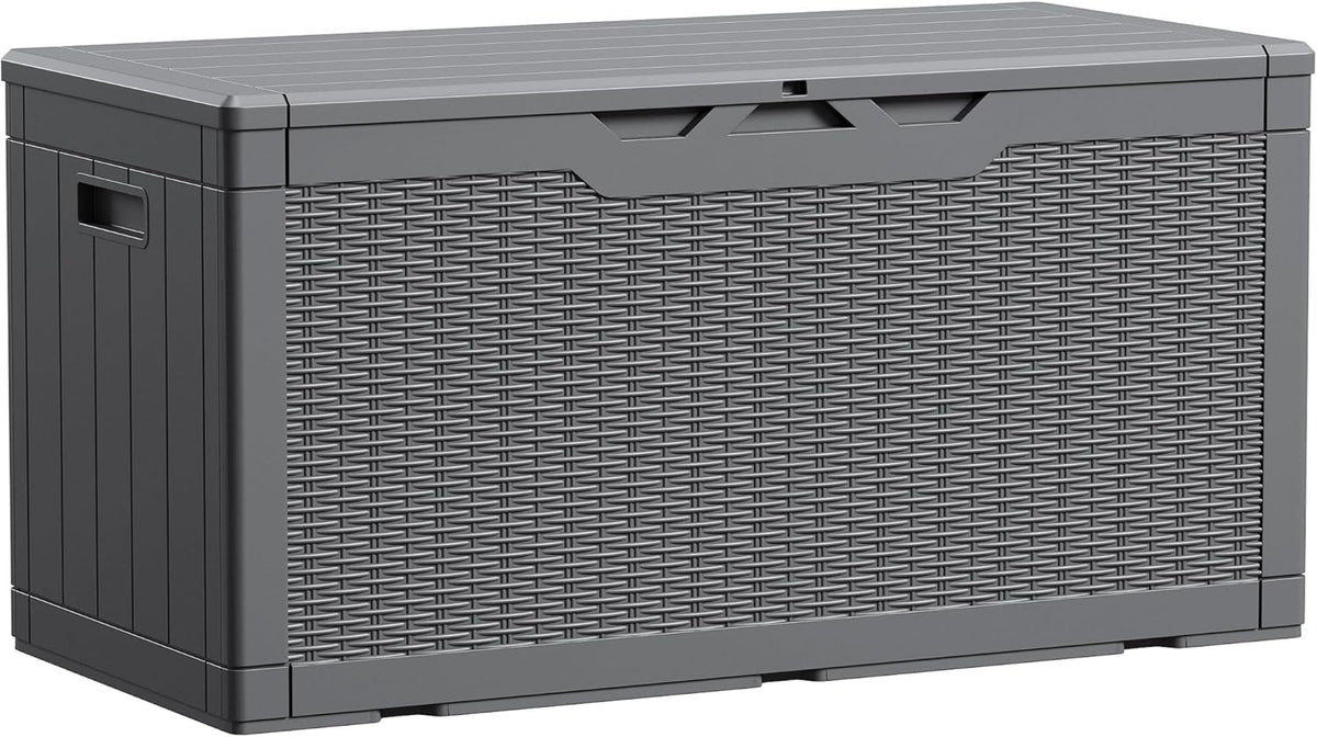 Devoko 100 Gallon Waterproof Deck Box, Resin Large Outdoor Storage Box