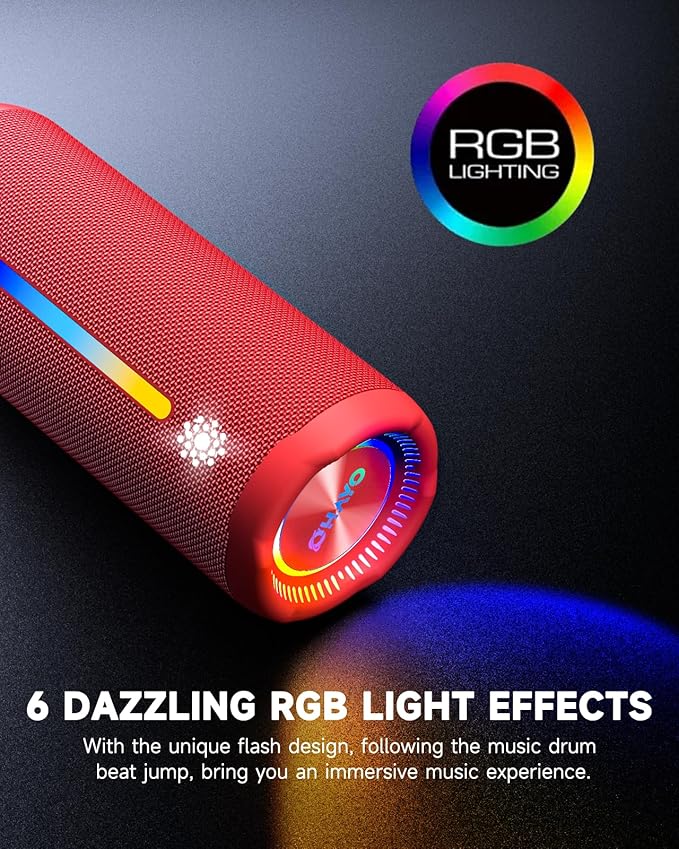 OHAYO Bluetooth Speaker, Portable Wireless, IPX7 Waterproof, Powerful 25W Sound