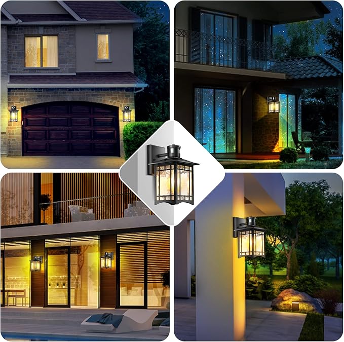 Motion Sensor Outdoor Lights, Dusk to Dawn Light Fixture, Front Porch Light