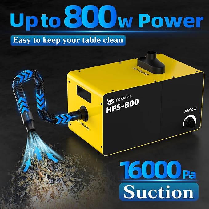 FoxAlien 800W Desktop Dust Collector HFS-800