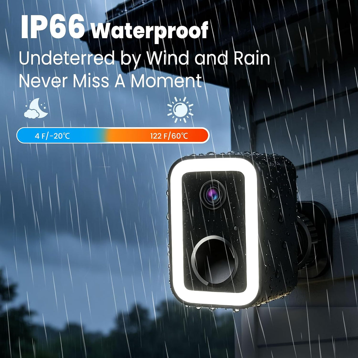 2026 upgraded 2k security cameras wireless outdoor, ai, side view