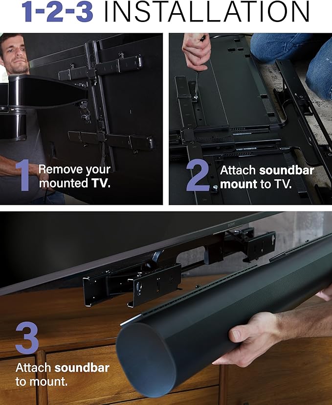 SANUS Soundbar TV Mount for Sonos Arc & Sonos Arc Ultra Soundbar – Depth