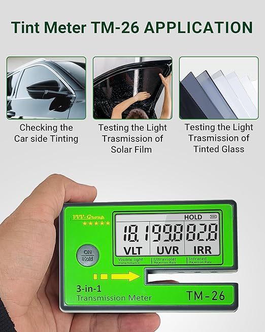 Digital Car Window Tint Meter TM-26 / Side Window Tint, Sun Control Film