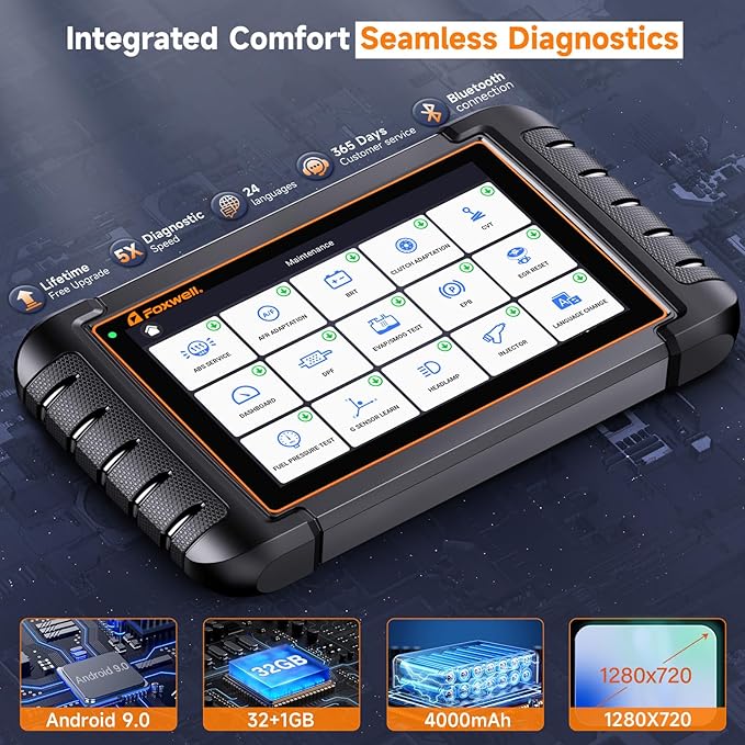 2026 FOXWELL Scanner NT809BT Wireless OBD2 Scanner Diagnostic Tool