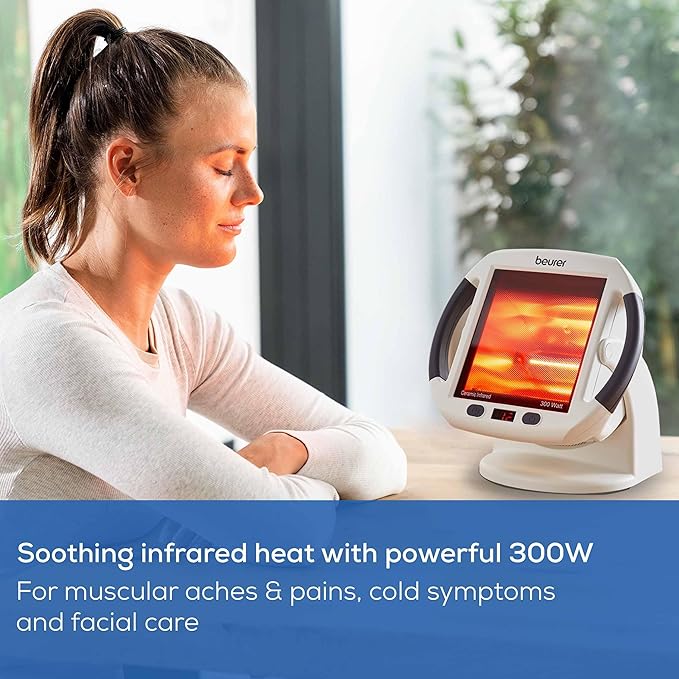Beurer IL50 Infrared Heat Lamp Heated Red Light Therapy Lamp