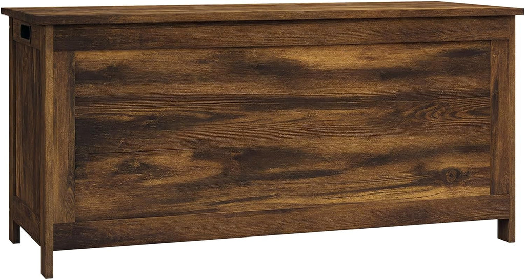 HOMCOM Storage Bench Cut-Out Handles 39.4" x 15.7" x 18.9" Rustic Brown
