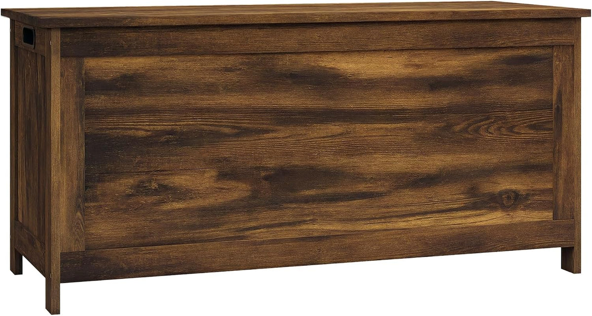 HOMCOM Storage Bench Cut-Out Handles 39.4" x 15.7" x 18.9" Rustic Brown