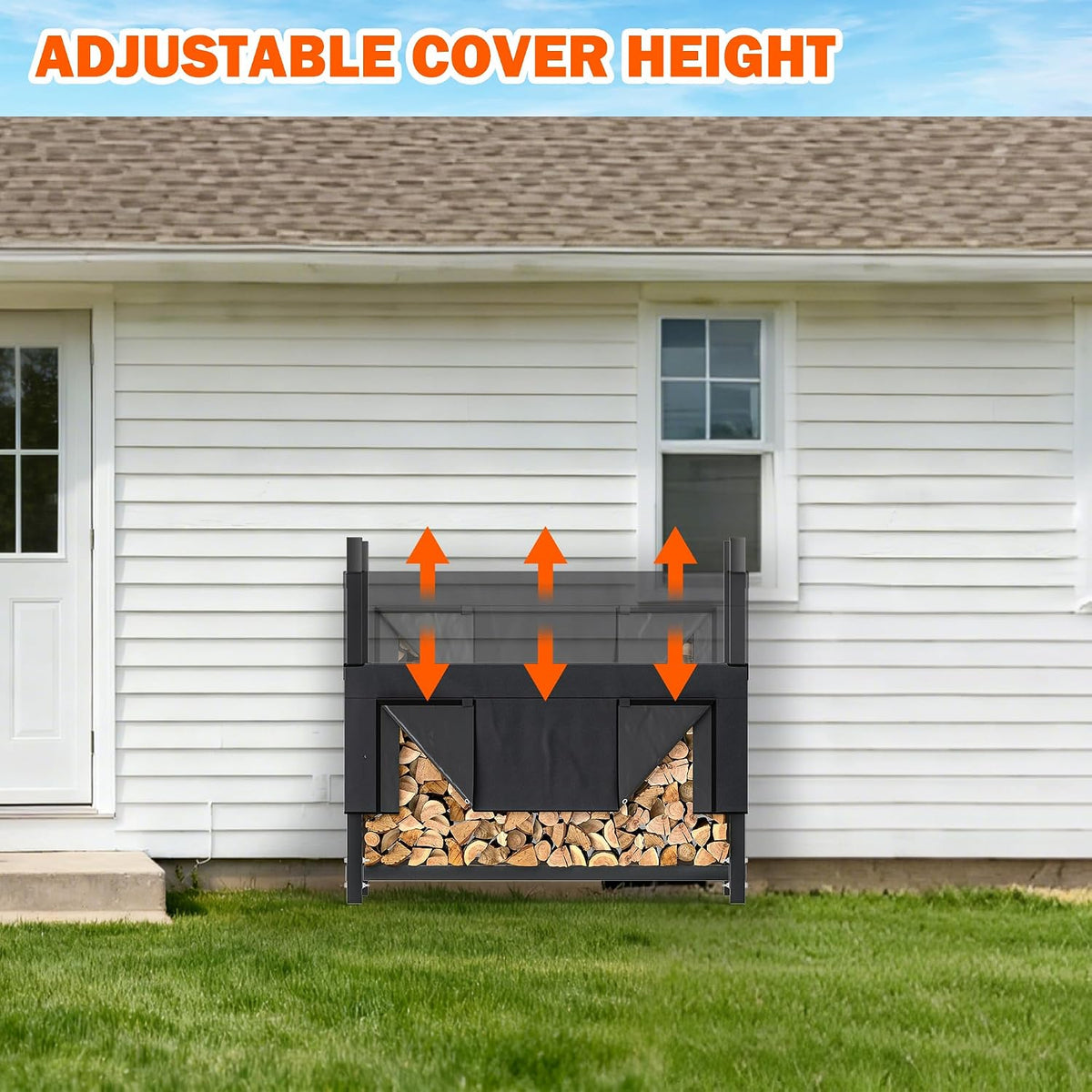 ultrawall 4ft heavy duty firewood rack with waterproof, package contents