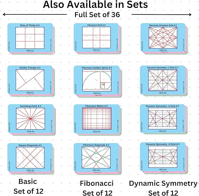 CLPA Video 4:3 Photographic Viewfinder Set: All viewfinders in 4:3 Aspect Ratio