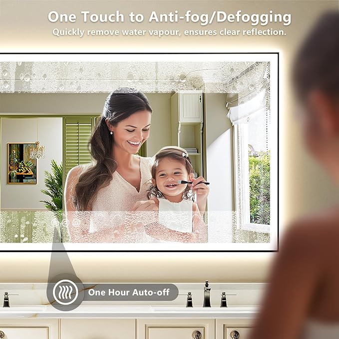 YEELAIT 60x40 Inch LED Bathroom Mirror