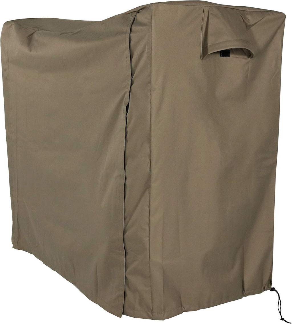 Sunnydaze 4-Foot Firewood Log Rack Cover with PVC Backing, Khaki
