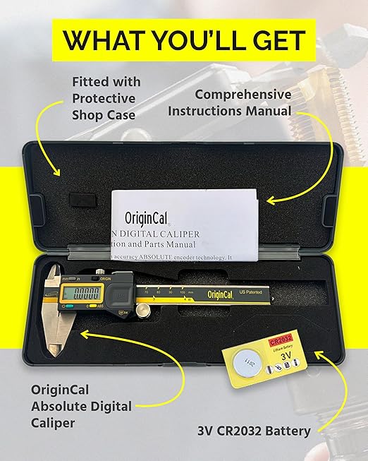 iGAGING Absolute Origin 0-8" Digital Caliper, IP54 Stainless Steel, SPC/USB