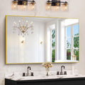 Gold Bathroom Mirror for Wall, 60x36 Inch Rectangle Mirrors
