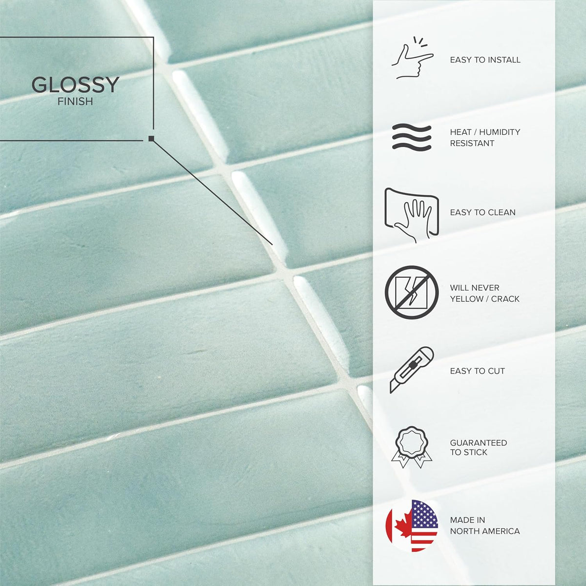 smart tiles peel and stick backsplash on a desk or shelf