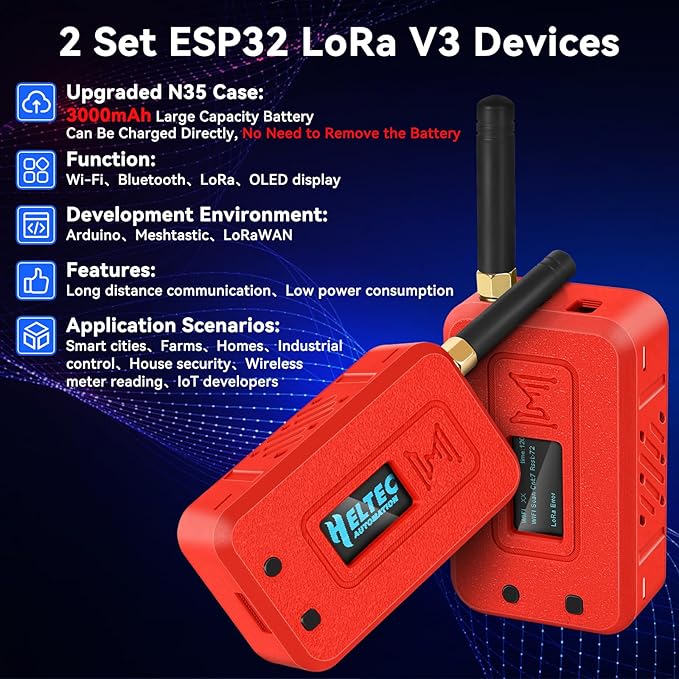 Meshnology 2 Set ESP32 LoRa V3 Module Board